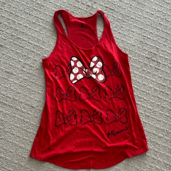 Disney Tops - Disney Parks Women's Minnie Mouse Tank Top Red Small